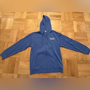 Muir Woods California Hoodie - Blue Redwood Tree Graphic - Unisex Medium